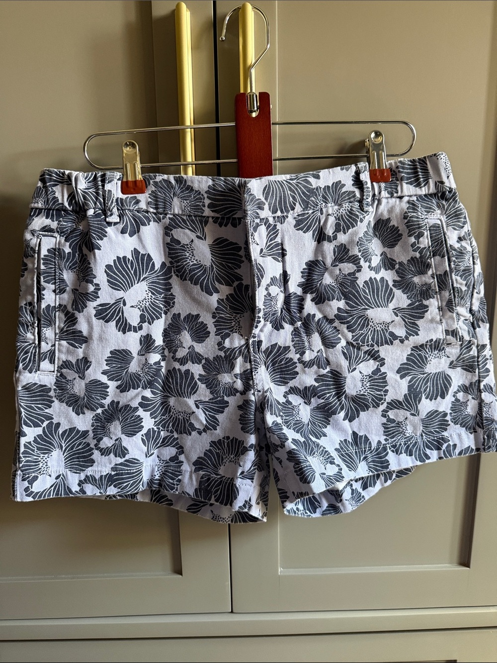 Joe Fresh Women’s Floral Print Cotton Shorts - Navy and Lavender
